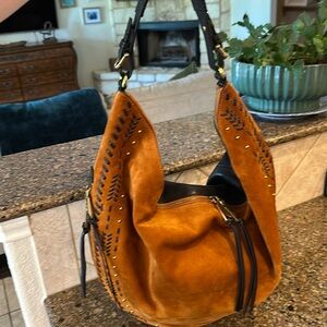 Etienne Aigner Orange and Black Shoulder Bag